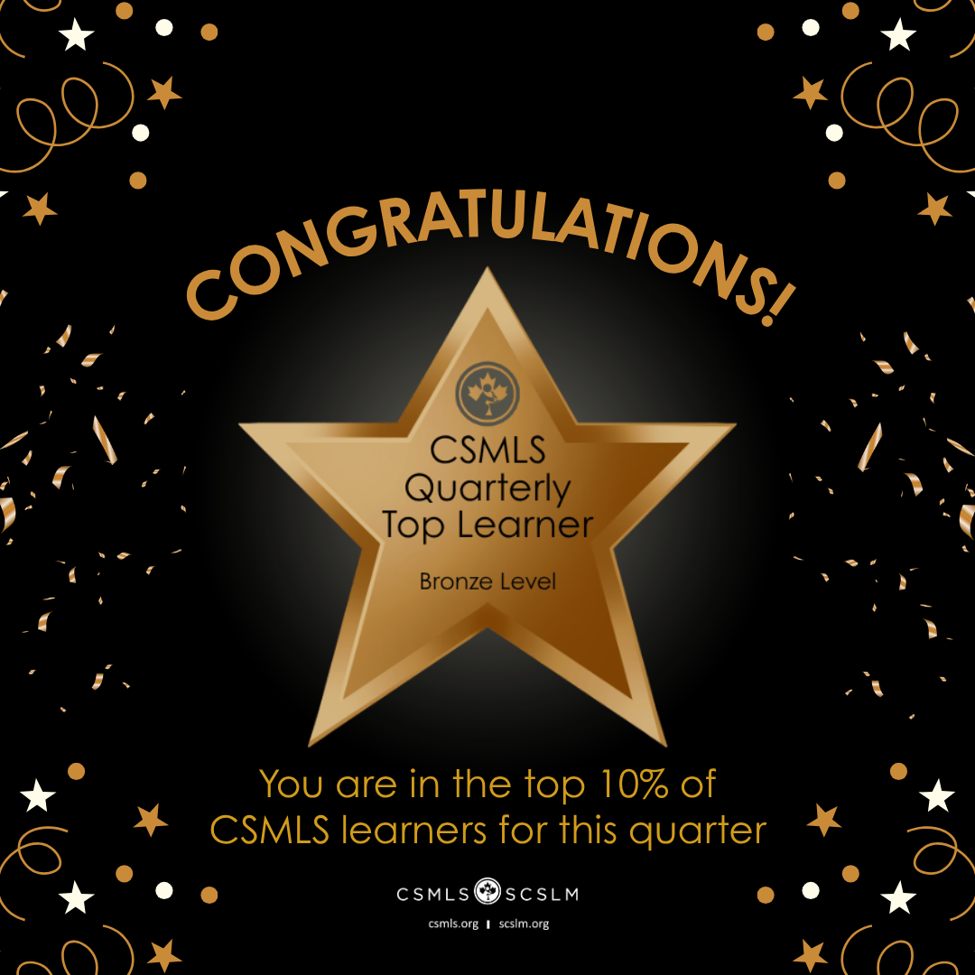 CSMLS Top Learner - Bronze